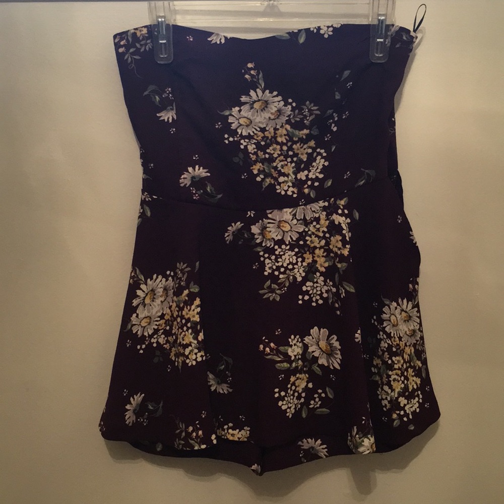 Forever 21 floral purple romper !